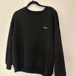 SHEIN Black Textured Sweatshirt